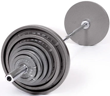 Troy Barbell Troy 300lb GRAY Olympic Set W/ Chrome Bar 1 Troy Barbell Troy 300lb GRAY Olympic Set W/ Chrome Bar